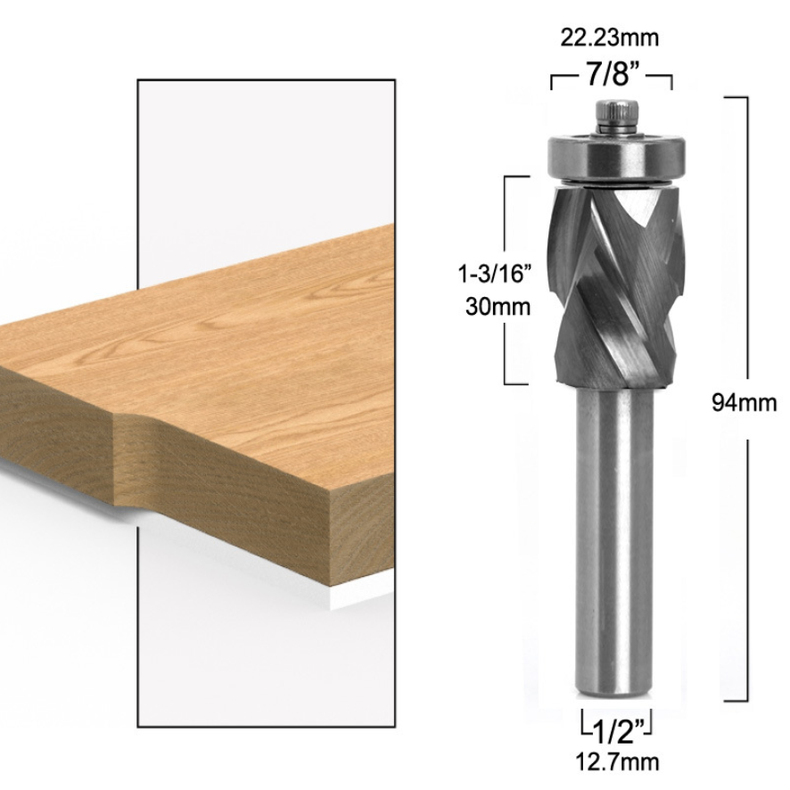 12quot-Shank-Carbide-CNC-Router-Bit-Bearing-Trimming-Ultra-Perfomance-Compression-Flush-Trim-Milling-1926978-1