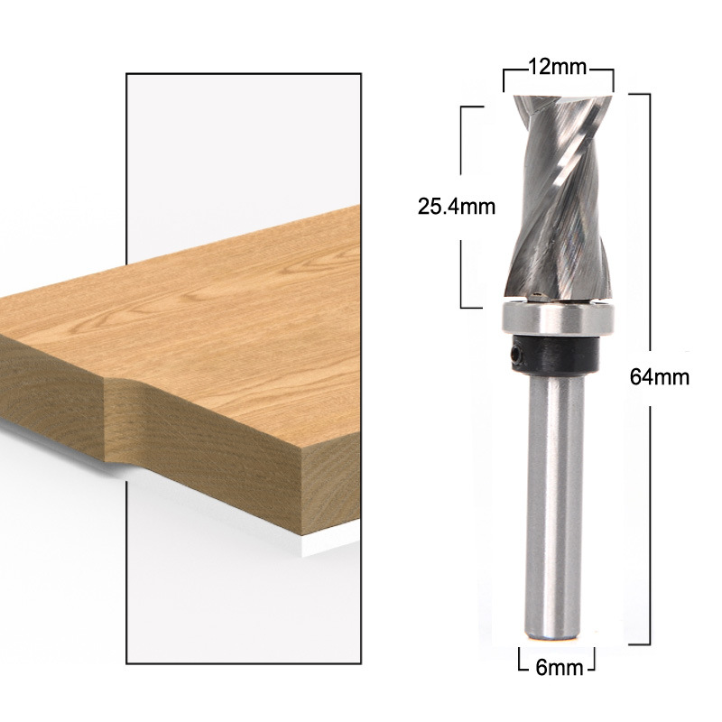 6mm635mm127mm-Carbide-CNC-Router-Bit-Bearing-Ultra-Perfomance-Compression-Flush-Trim-Milling-Cutter--1899831-4