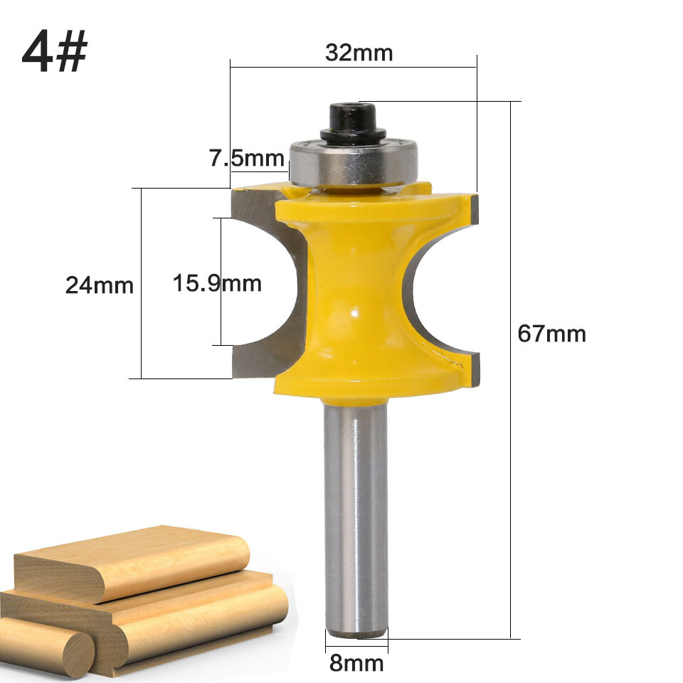 8mm-Shank-Round-Over-Router-Bit-14-to-58-Inch-Woodworking-Edging-Router-Chisel-Groove-Cutter-1525933-5