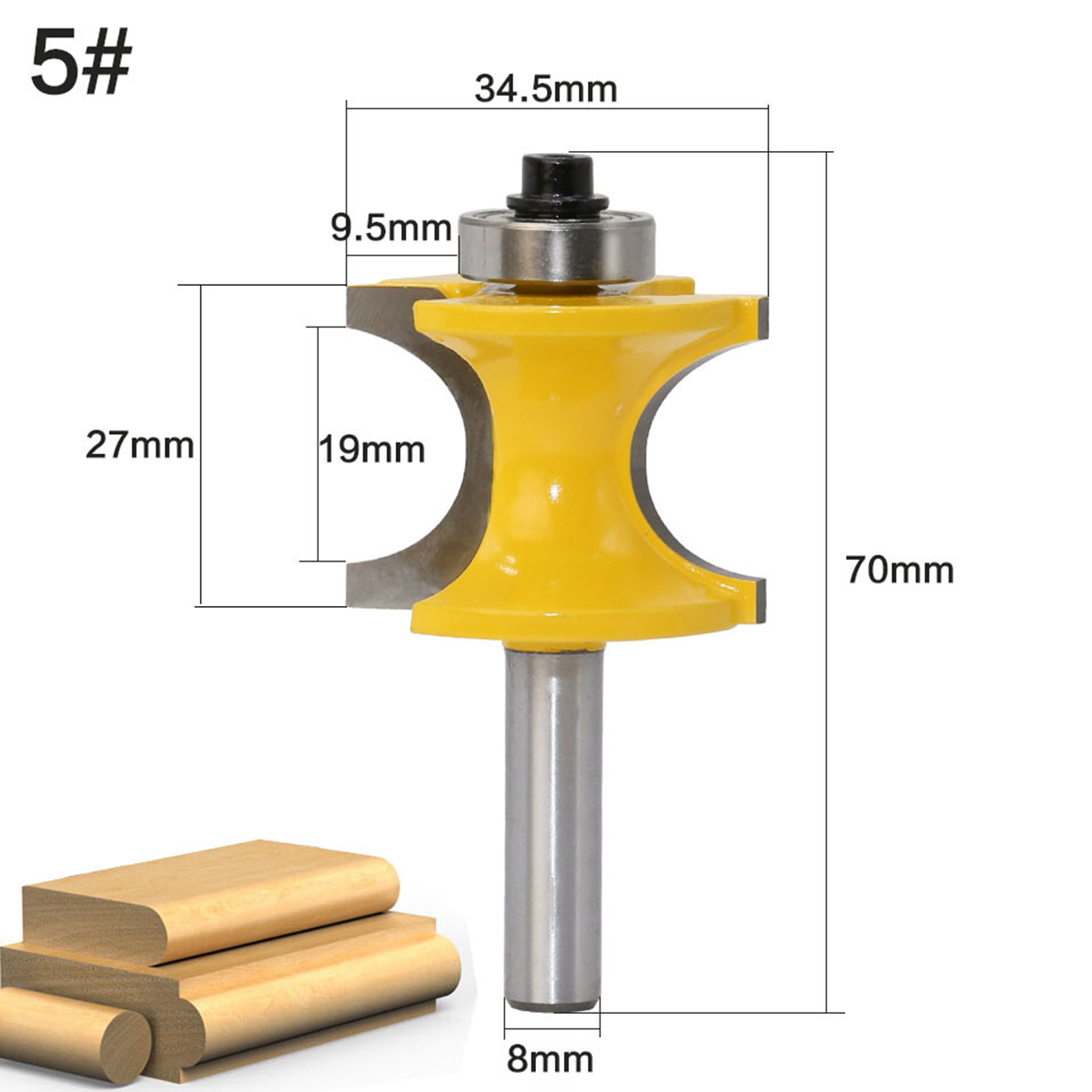 8mm-Shank-Round-Over-Router-Bit-14-to-58-Inch-Woodworking-Edging-Router-Chisel-Groove-Cutter-1525933-7