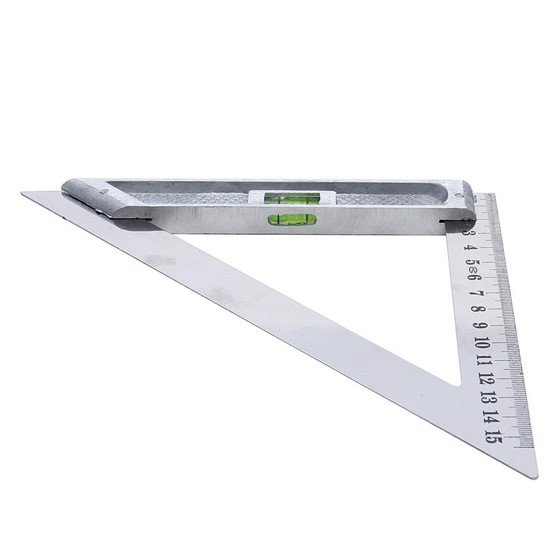 150mm-200mm-Triangle-Ruler-Measuring-Tool-90deg-Alloy-with-Level-Bubble-1143382-3