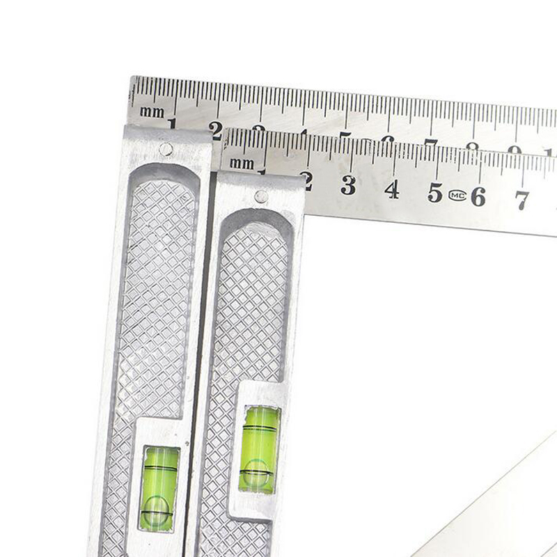 150mm-200mm-Triangle-Ruler-Measuring-Tool-90deg-Alloy-with-Level-Bubble-1143382-7