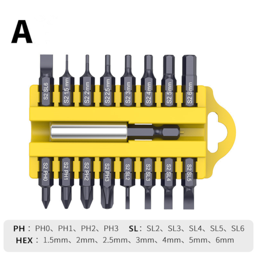 BROPPE-14-Inch-Hex-Shank-17-In-1-Screwdriver-Bits-Alloy-Steel-Connecting-Rod-Cross-Slotted-Hexagon-S-1775141-2