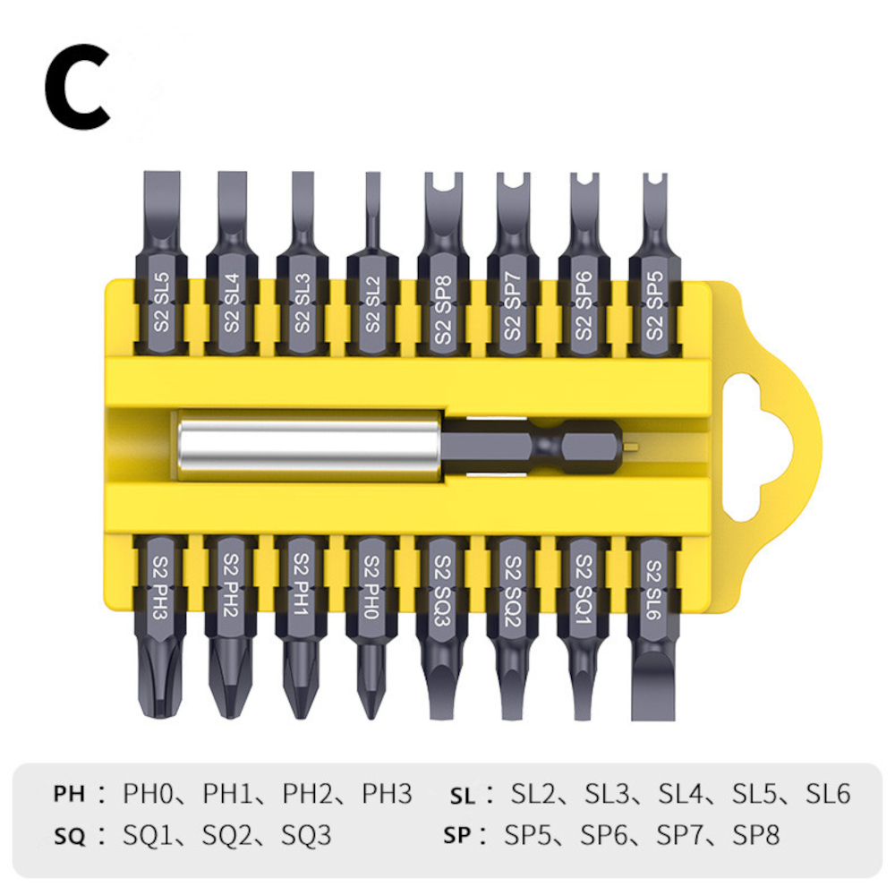 BROPPE-14-Inch-Hex-Shank-17-In-1-Screwdriver-Bits-Alloy-Steel-Connecting-Rod-Cross-Slotted-Hexagon-S-1775141-4