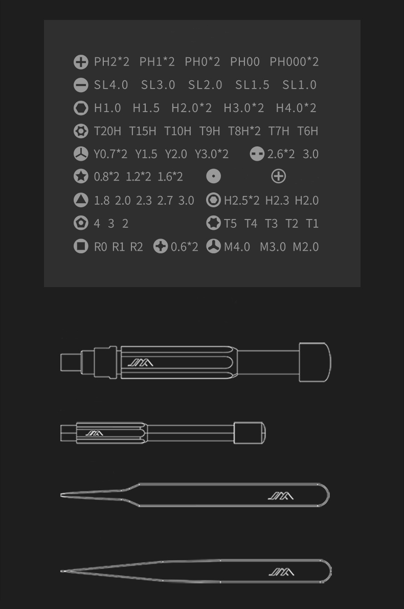 JIMI-JM-GNT80-80-In-1-Precision-Screwdrivers-Multi-used-DIY-Repair-Screw-Driver-72PC-S2-Bits-With-2--1820232-10