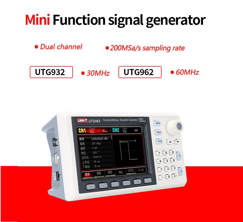 UNI-T-UTG932E-UTG962E-Function-Arbitrary-Waveform-Generator-Signal-Source-Dual-Channel-200MSs-14bits-1708357-1