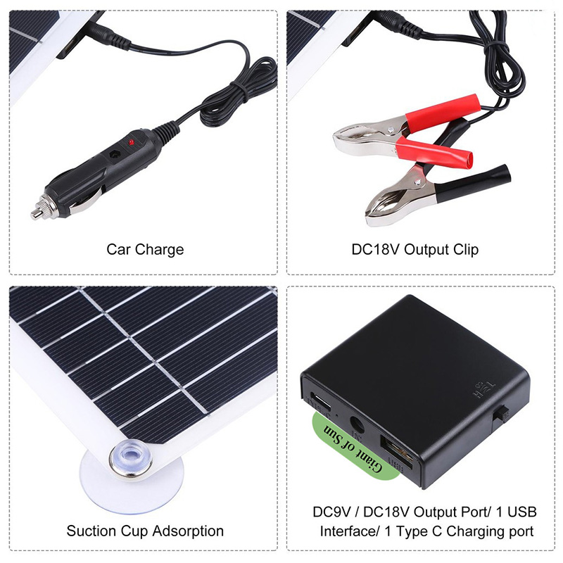 25W-Protable-Solar-Panel-Kit-Dual-DC-USB-Charger-Kit-w-60A100A-Solar-Controller-1800496-2