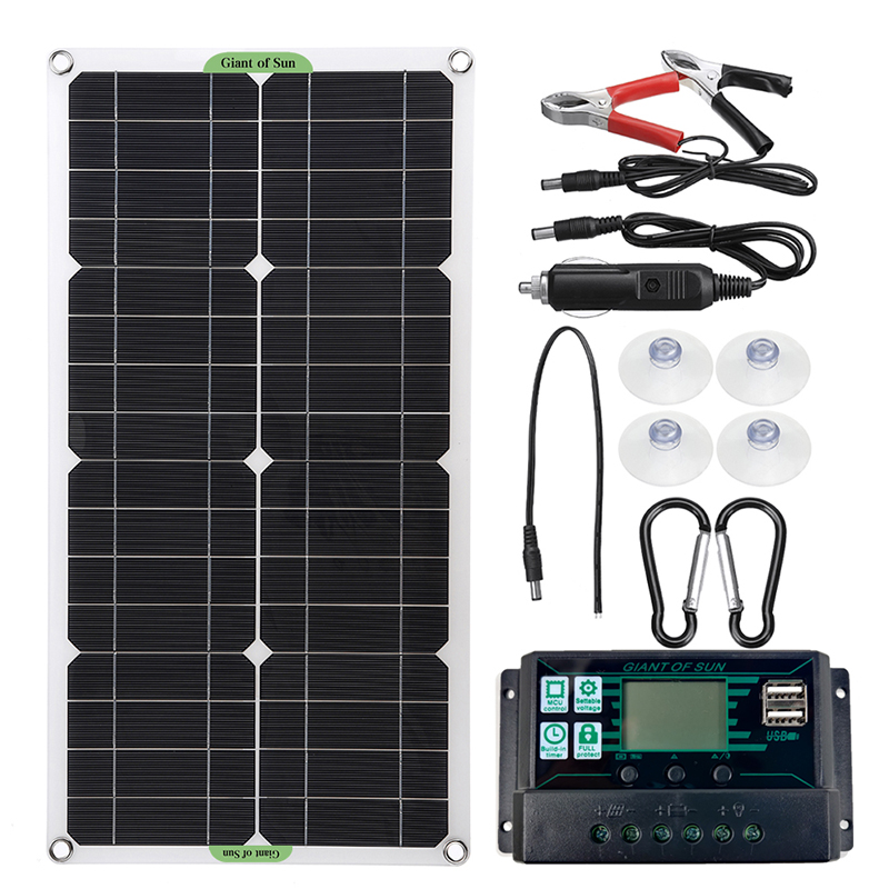 25W-Protable-Solar-Panel-Kit-Dual-DC-USB-Charger-Kit-w-60A100A-Solar-Controller-1800496-4