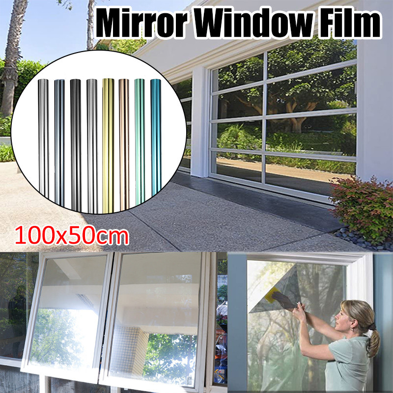 100x50cm-Mirror-Reflective-One-Way-Privacy-Window-Film-Sticky-Back-Glass-Tint-1676280-1
