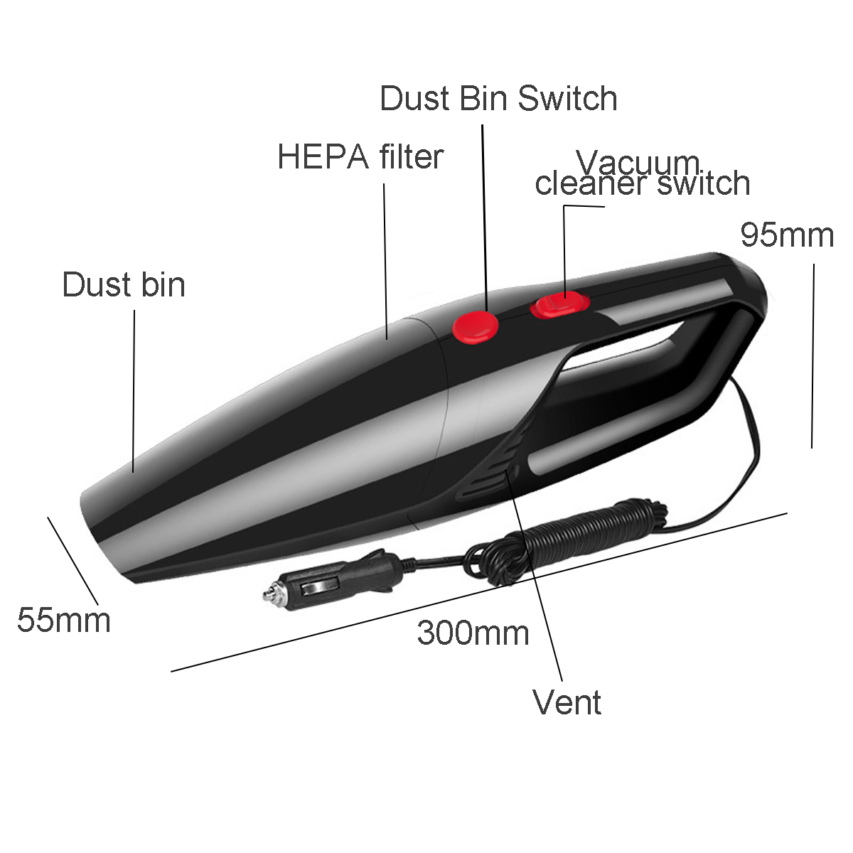 120W-4500kpa-Car-Wired-Vacuum-Cleaner-Handheld-Rechargeable-Mini-Home-Duster-1610857-9