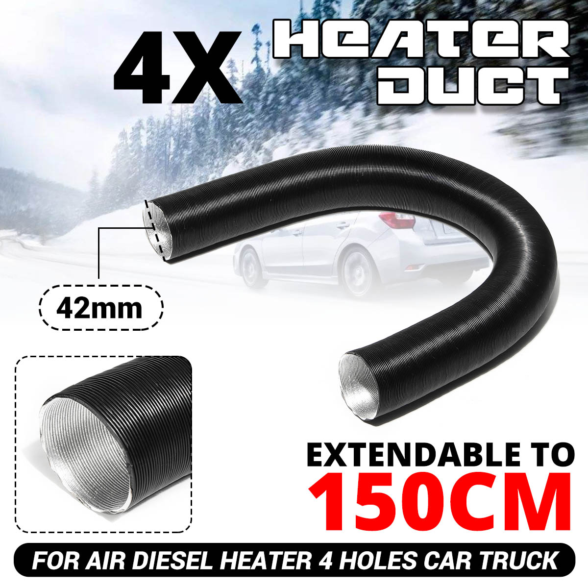 42mm-Outlet-Tube-Heater-Duct-Pipe-Air-Ducting-For-Air-Diesel-Heater-4-holes-Car-Truck-1632314-2