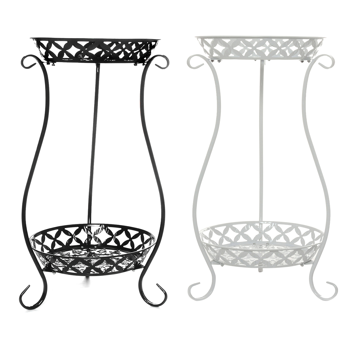 European-Wrought-Iron-Metal-Flower-Pot-Stand-Double-Floor-Plant-Rack-1634732-10