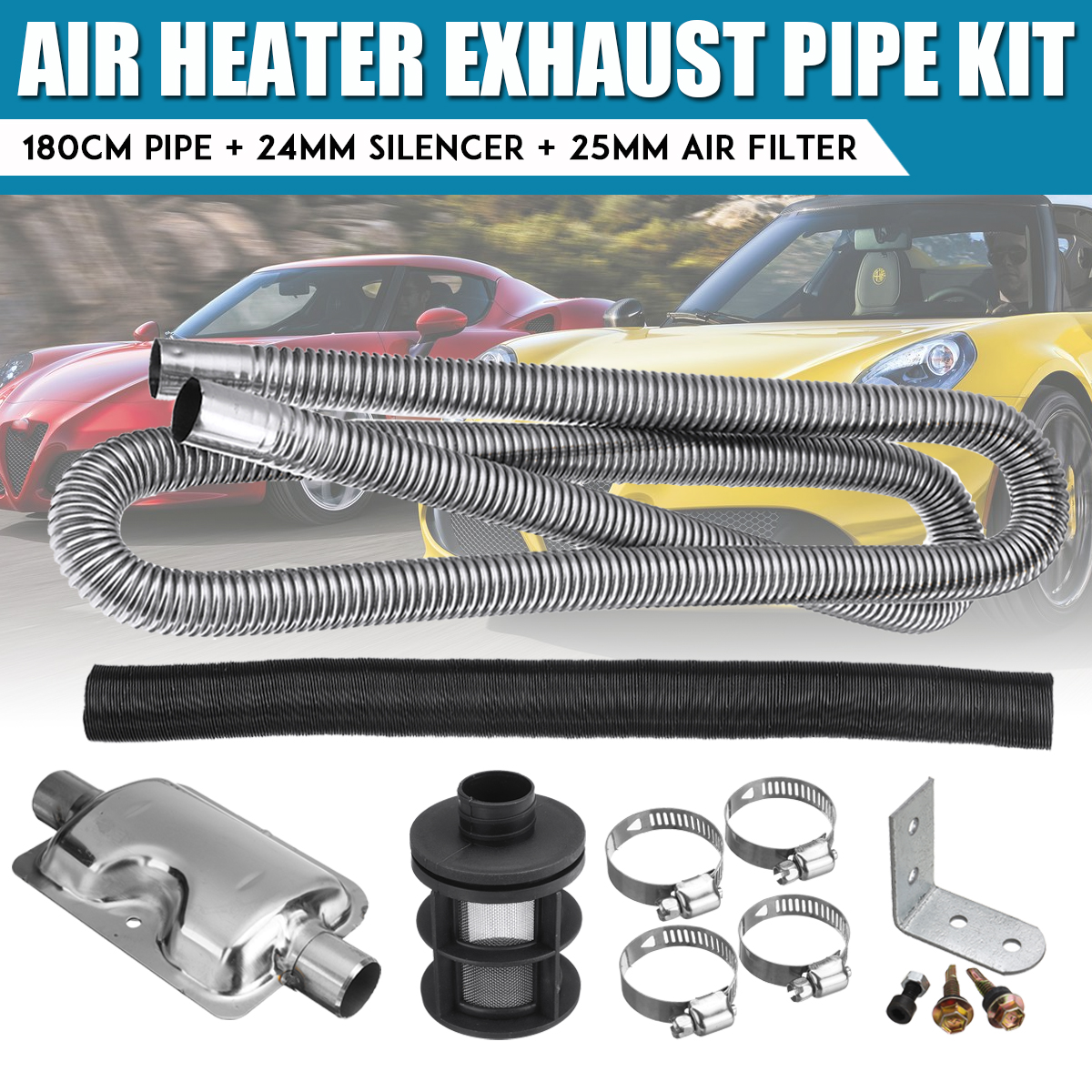 Stainless-Exhaust-Muffler-Silencer-Clamps-Bracket-Gas-Vent-Hose-Portable-180cm-Pipe-Silence-For-Air--1695770-1
