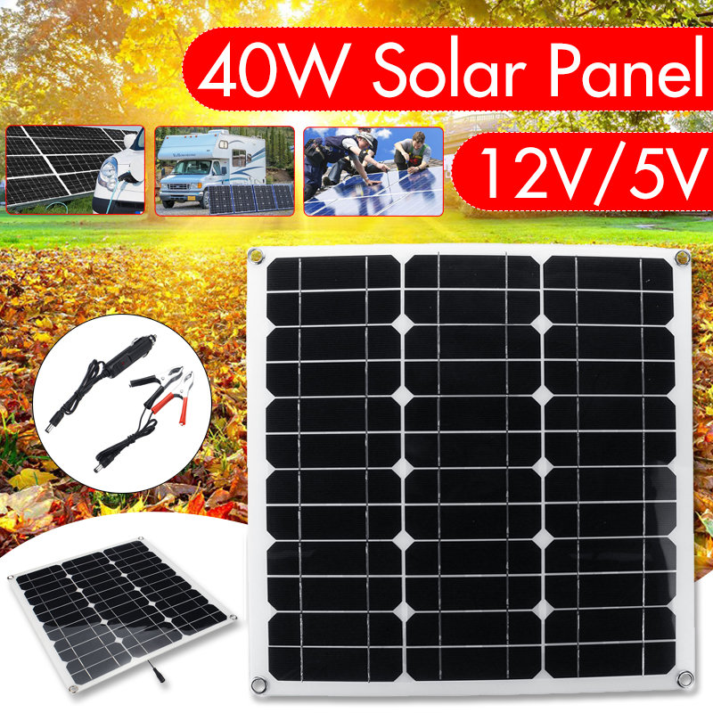 Portable-40W-12V5V-Solar-Panel-Battery-DCUSB-Charger-For-RV-Boat-Camping-Traveling-1439547-1