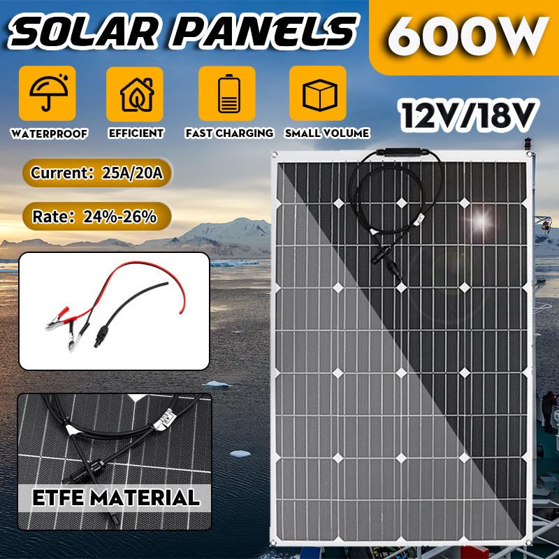 100W-18V-ETFE-Sunpower-Mono-Solar-Panel-Battery-Charger-Home-Outdoor-Caravan-Boat-Car-1879341-1