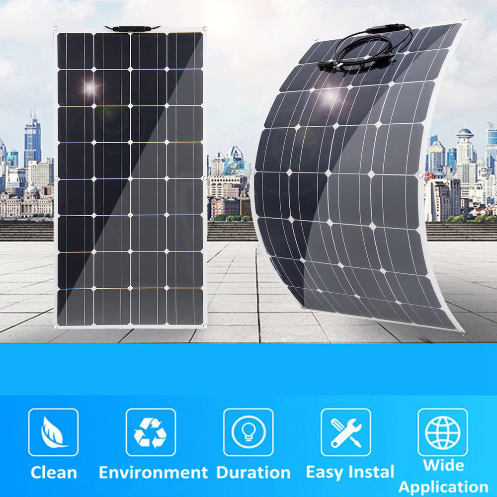 100W-18V-Highly-Flexible-Monocrystalline-Solar-Panel-Waterproof-For-Car-RV-Yacht-Ship-Boat-1846121-1