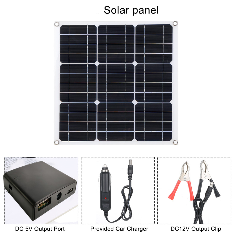12V-50W-PET-Flexible-Solar-Panel-Camping-Solar-Power-Bank-Battery-Charge-Systems-Kit-Complete-103060-1811305-11