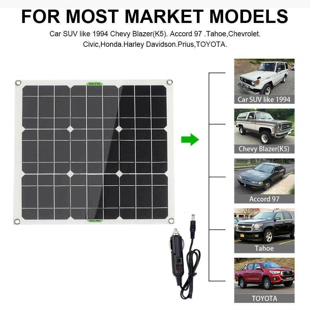 12V-50W-PET-Flexible-Solar-Panel-Camping-Solar-Power-Bank-Battery-Charge-Systems-Kit-Complete-103060-1811305-4