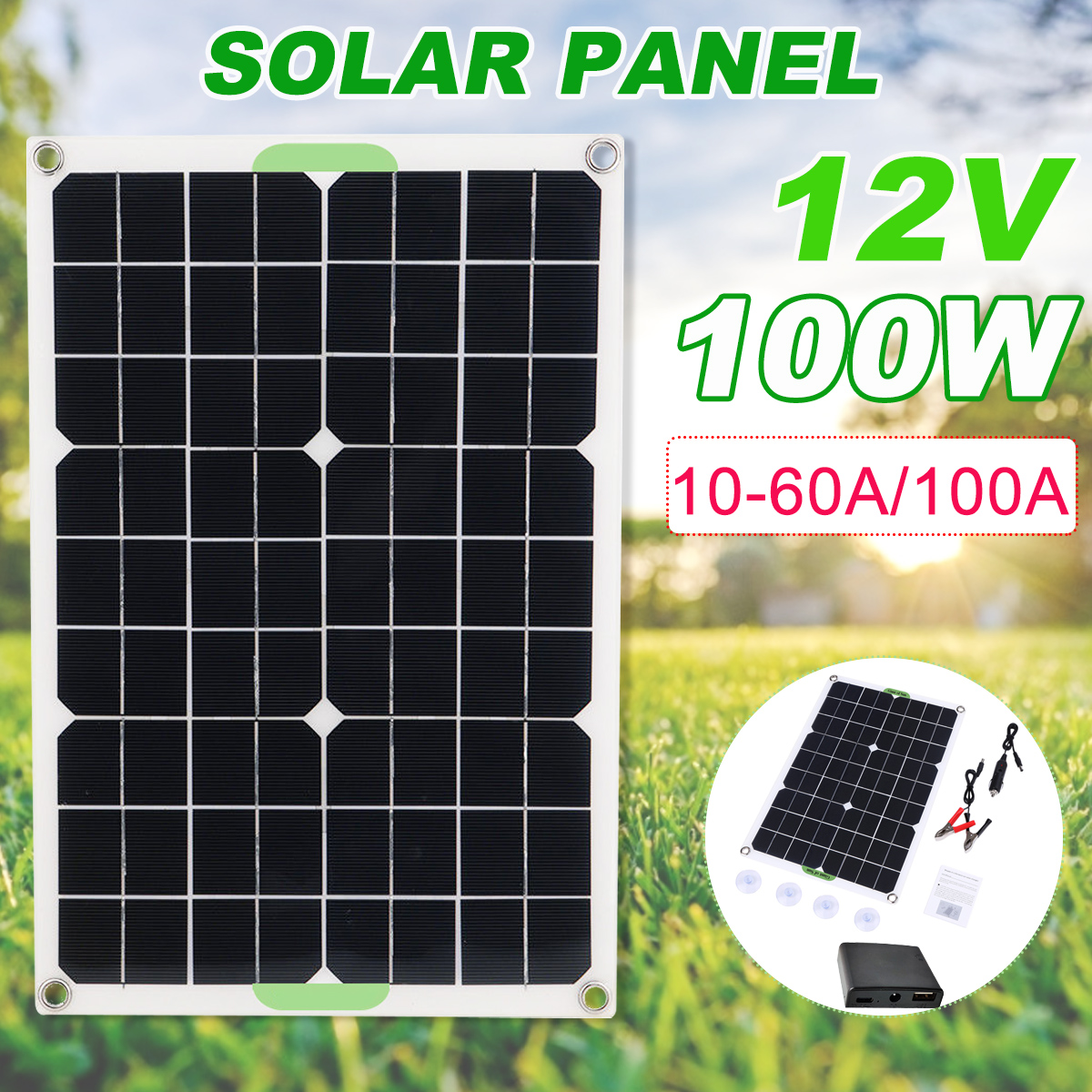 12V-50W-Protable-Solar-Panel-Kit-2-USB-Port-Monocrystalline-Module-Solar-Battery-Charger-1857339-1