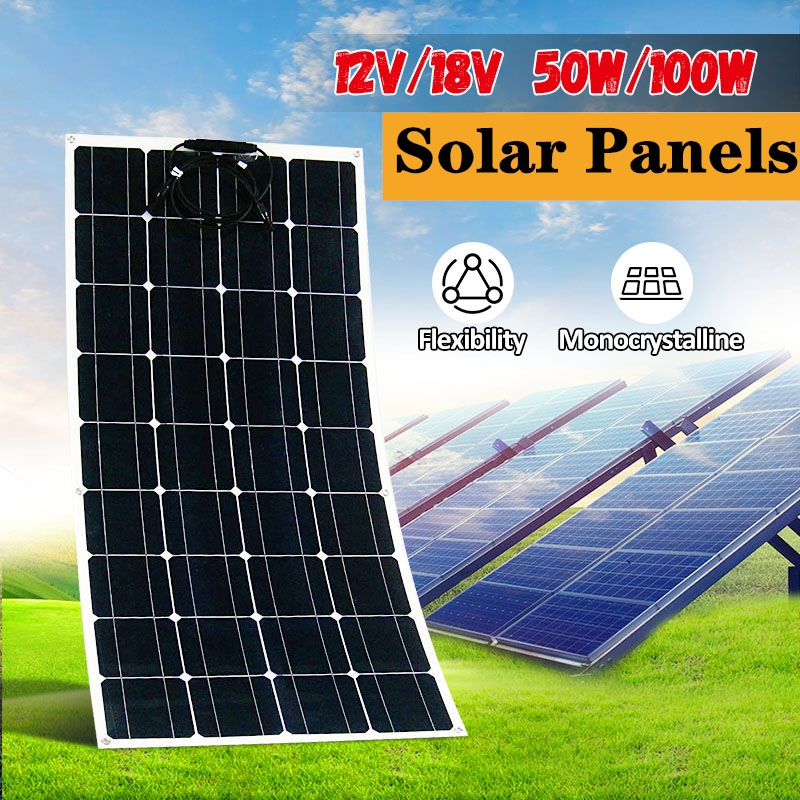 18V-100W-Semi-flexible-Solar-Panel-Battery-Charger-Lightweight-Connector-Charging-for-RV-Boat-Cabin--1750591-1