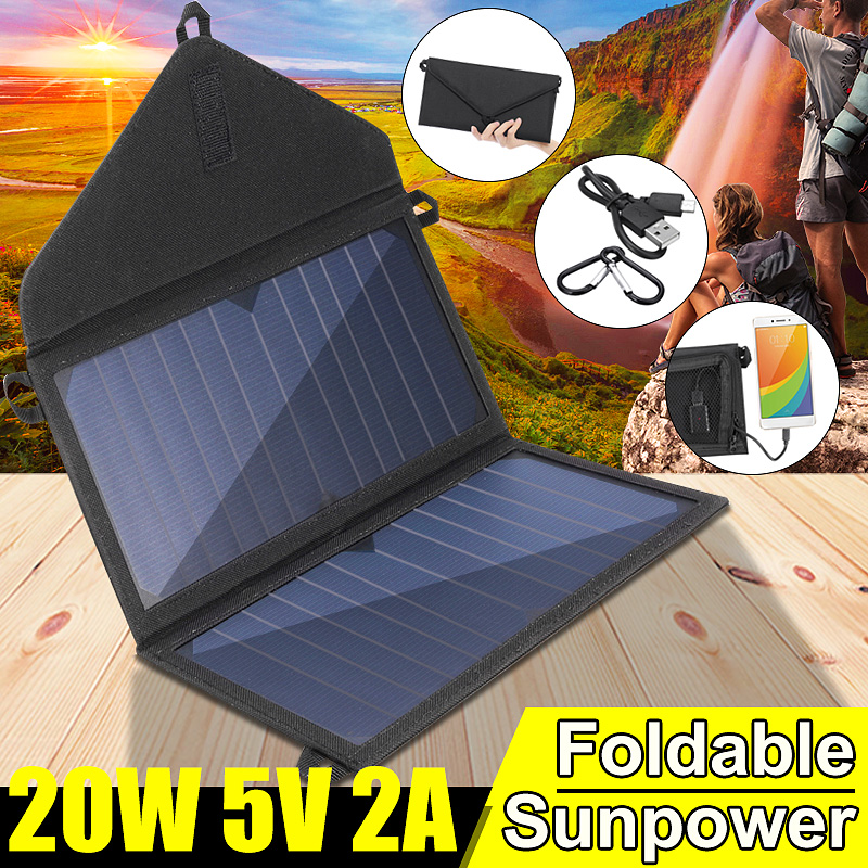 20W-Foldable-Solar-Panel-Portable-5V-2A-USB-Battery-Charger-Power-Bank-Fpr-Camping-Hiking-Traveling-1476063-1