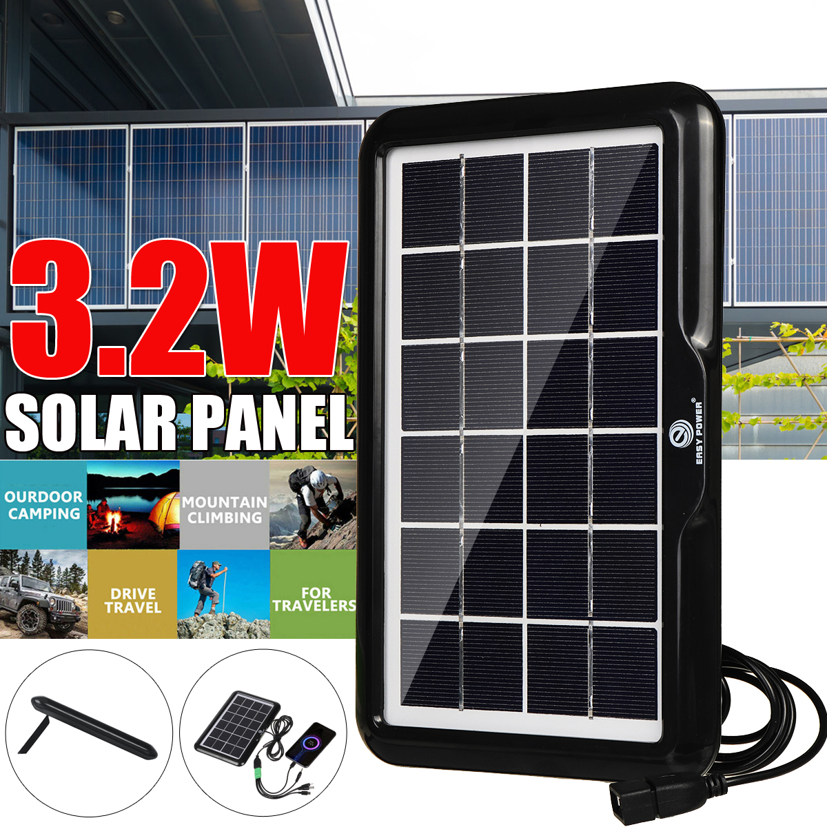 32W-Portable-Outdoor-Solar-Panel-Polycrystalline-Silicon-Solar-Panel-With-Interface-Mobile-Phone-Fan-1928784-1