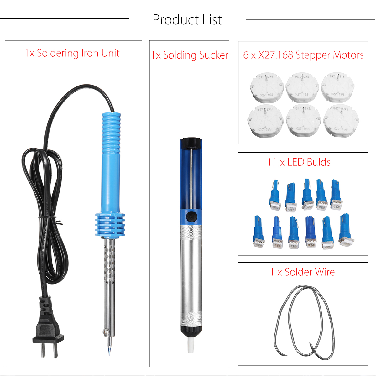 6X27-168-Stepper-Motor-Tools-Kit-Solding-Iron-Unit-Solder-Wire-with-11Pcs-LED-Bulds-1288343-3