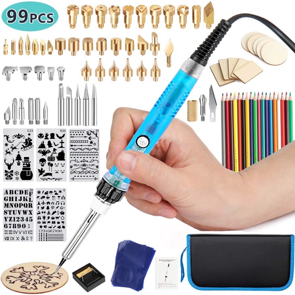 DIY-99Pcs-Wood-Burning-Kit-Engraving-Tool-with-Switch-Thermostat-Soldering-Iron-Pen-Kit-1874487-1