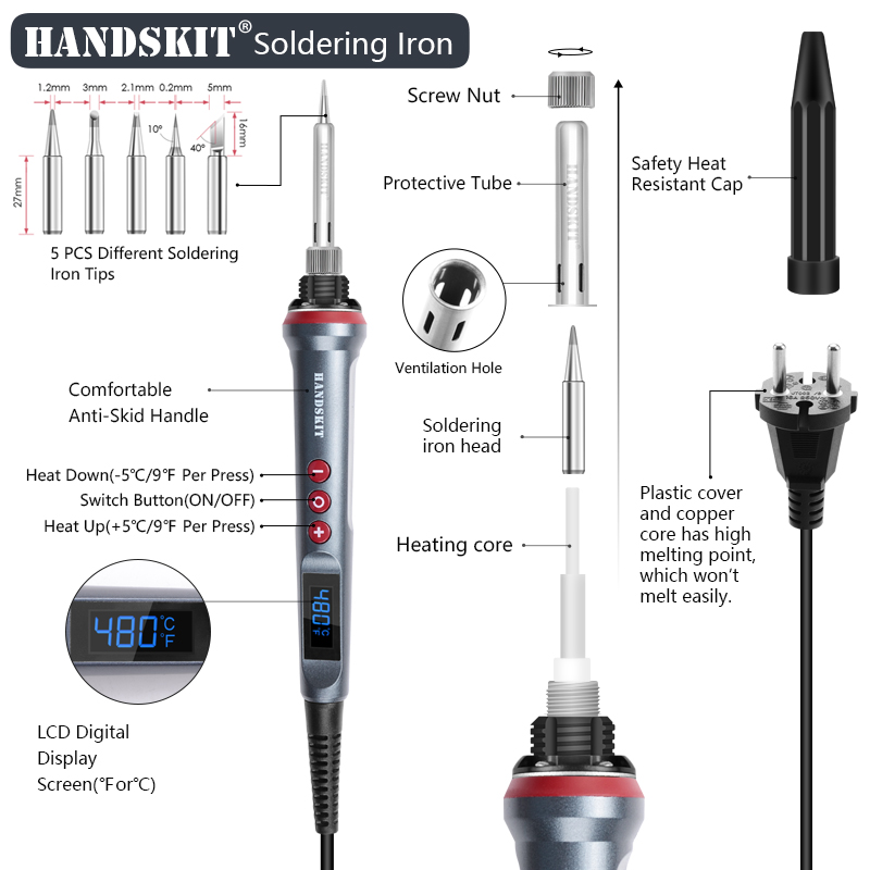 Handskit-90W-LED-Digital-Soldering-Iron-Kit-110V220V-Adjust-Temperature-Electrical-Soldering-Iron-4--1737759-4