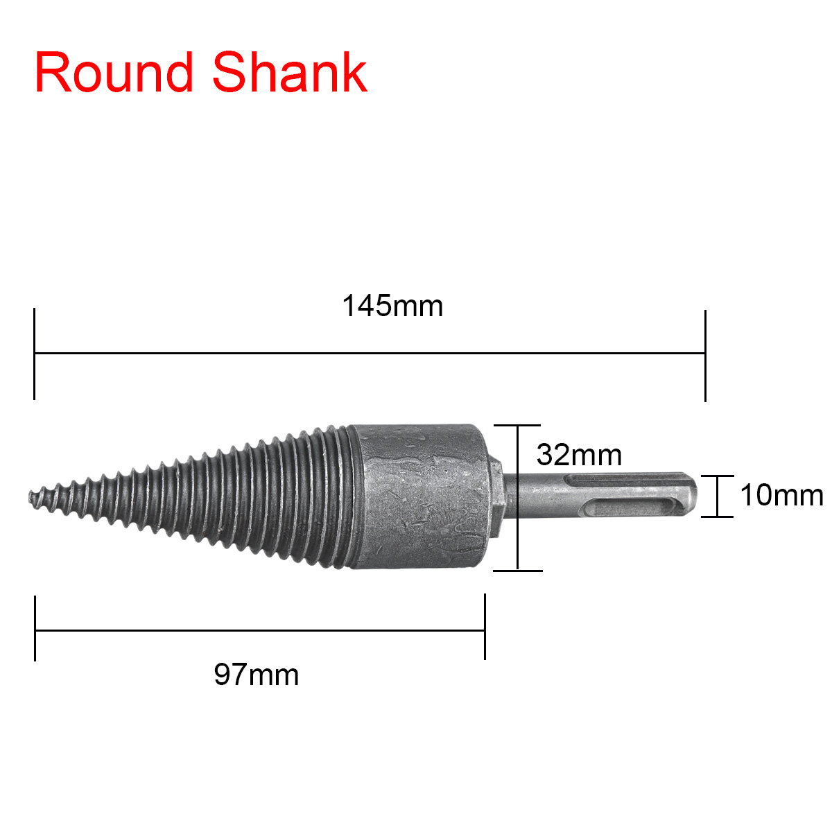 5-PCS-42mm32mm-Firewood-Splitter-Drill-RoundHexTriangleWrench-Shank-Wood-Cone-Reamer-Punch-Driver-St-1962068-12