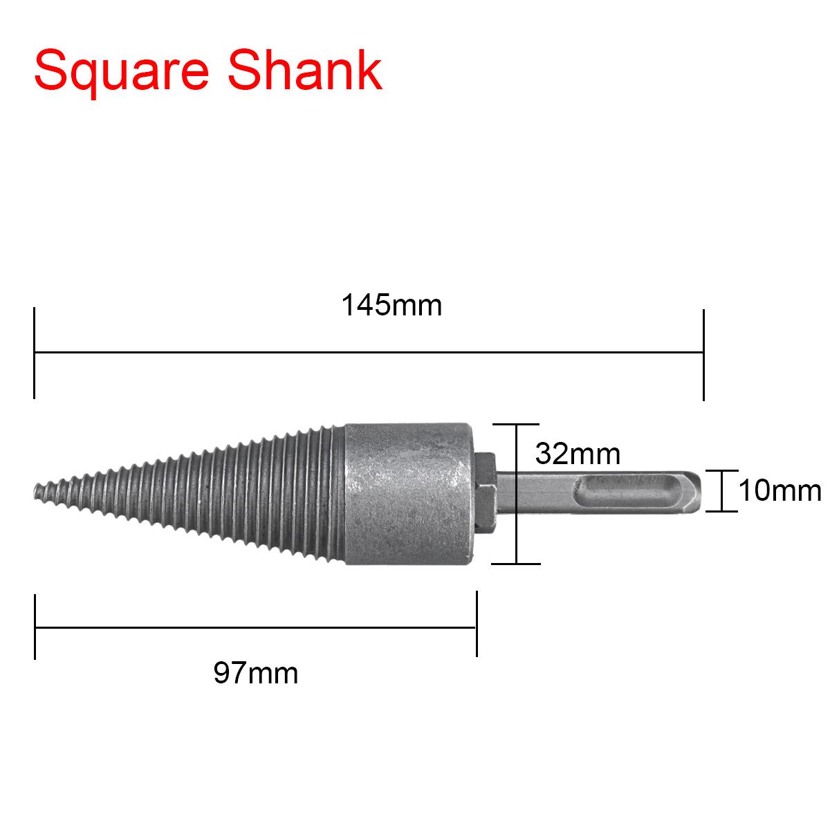 5-PCS-42mm32mm-Firewood-Splitter-Drill-RoundHexTriangleWrench-Shank-Wood-Cone-Reamer-Punch-Driver-St-1962068-13