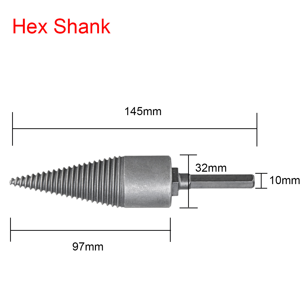 5-PCS-42mm32mm-Firewood-Splitter-Drill-RoundHexTriangleWrench-Shank-Wood-Cone-Reamer-Punch-Driver-St-1962068-14