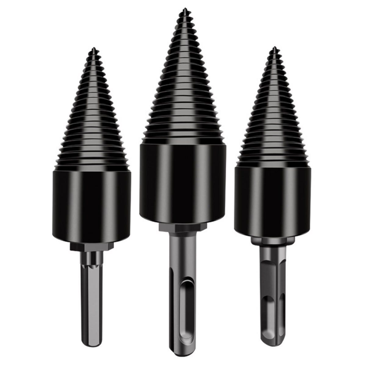 5-PCS-42mm32mm-Firewood-Splitter-Drill-RoundHexTriangleWrench-Shank-Wood-Cone-Reamer-Punch-Driver-St-1962068-9