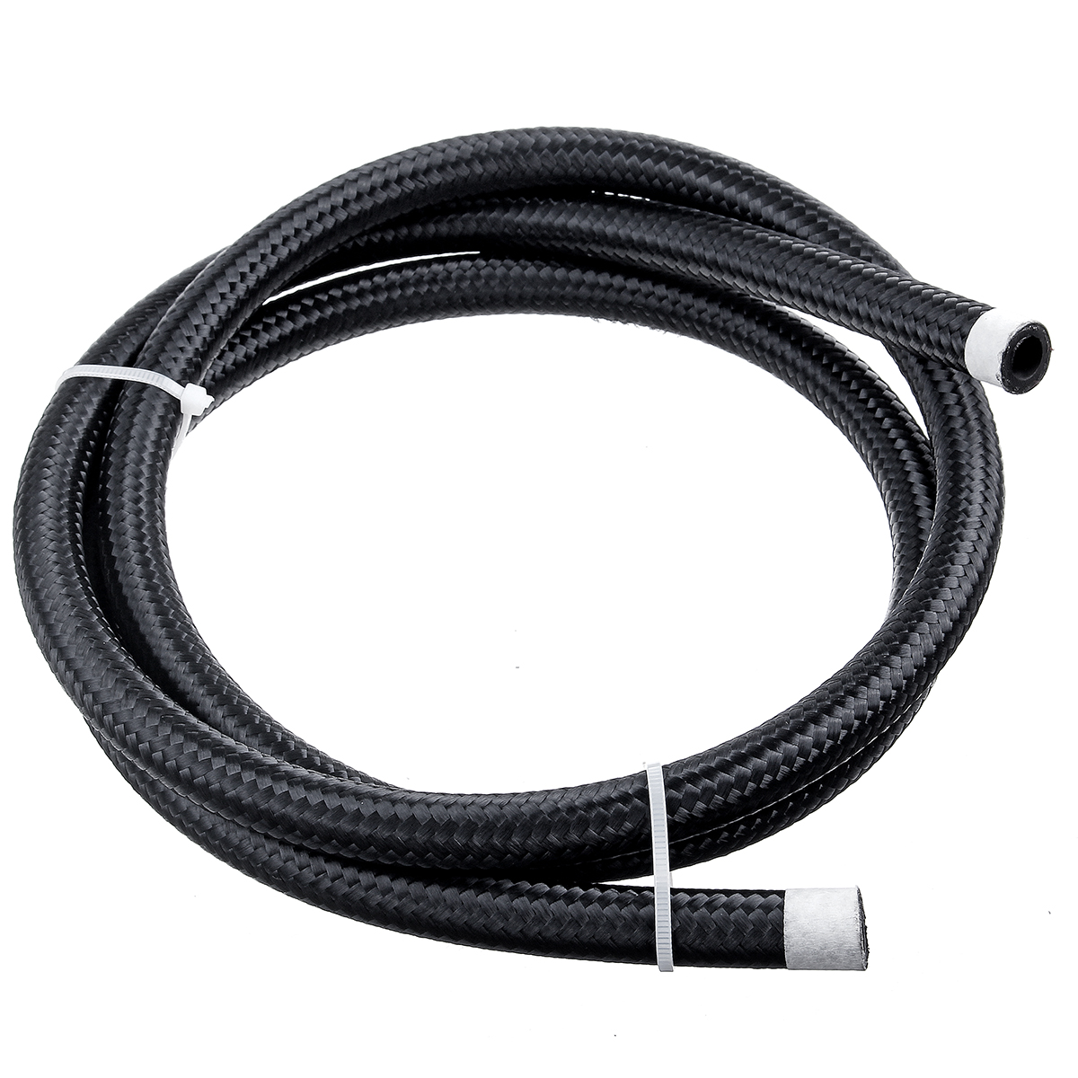 5FT-AN4AN6AN8AN10-Car-Fuel-Hose-Oil-Gas-Line-Nylon-Stainless-Steel-Braided-Black-1682387-2