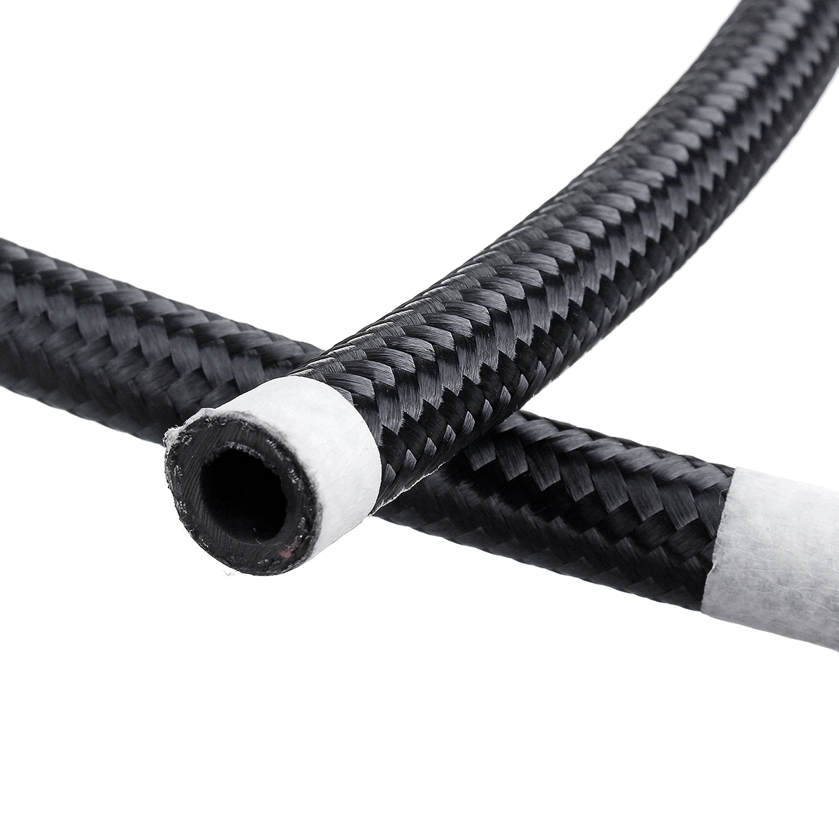 5FT-AN4AN6AN8AN10-Car-Fuel-Hose-Oil-Gas-Line-Nylon-Stainless-Steel-Braided-Black-1682387-5