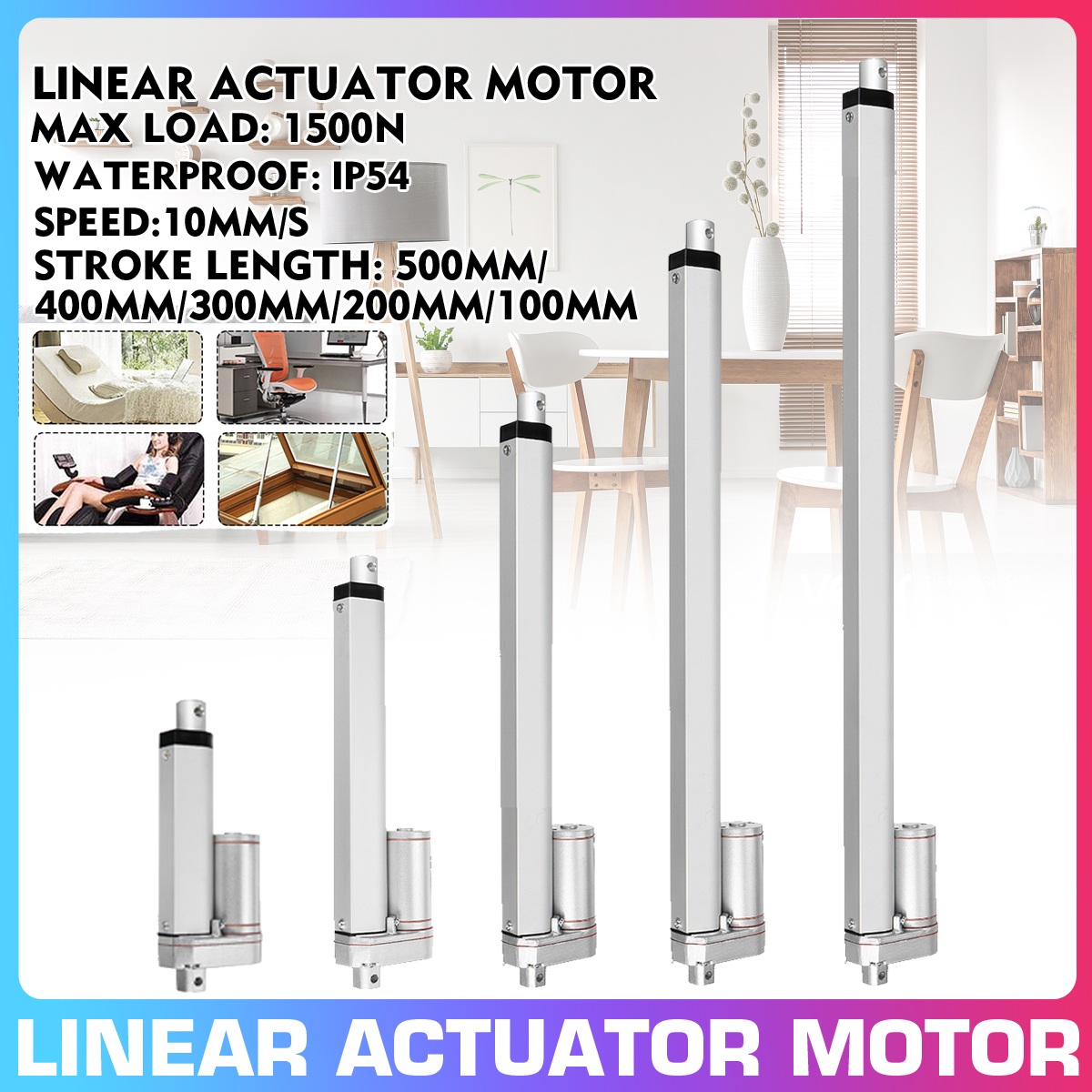 DC12V-100-500MM-1500N-Stroke-Tubular-Motor-Linear-Actuator-Motor-10MMS-IP54-Waterproof-1704216-1