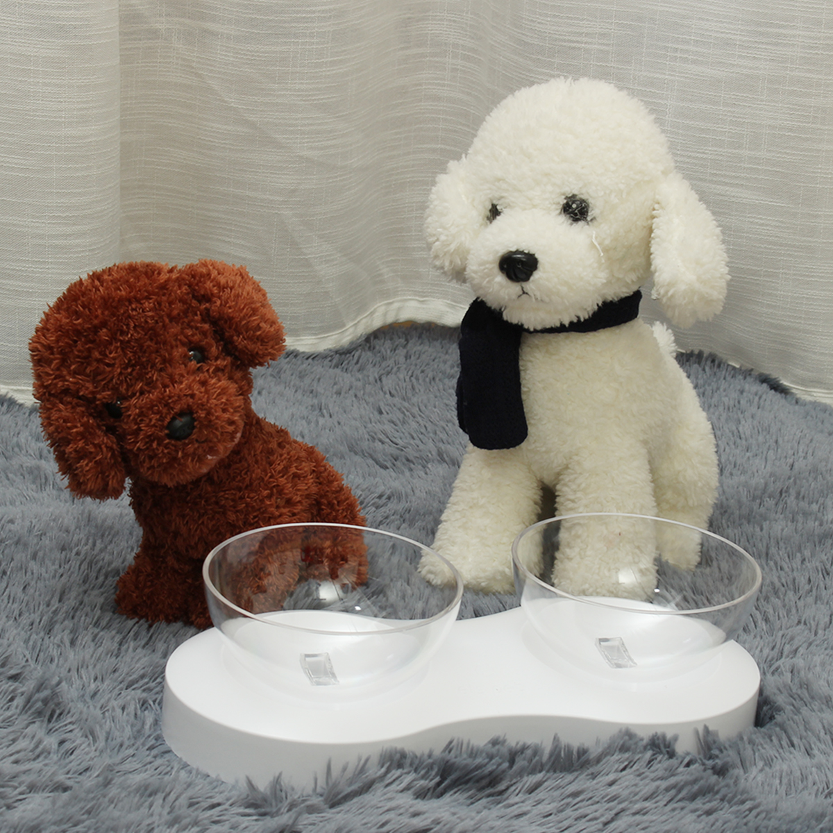 DoubleSingle-Transparent-Pet-Bowl-Cat-Dog-Puppy-Food-Water-Drinking-Feeders-Dish-1614477-7