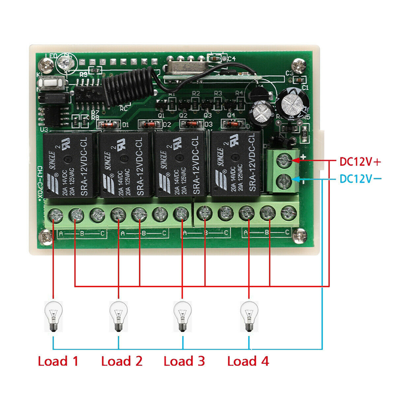 2-Transmitter-12V-4CH-Channel-Relay-RF-Wireless-Remote-Control-Switch-Receiver-1777799-8