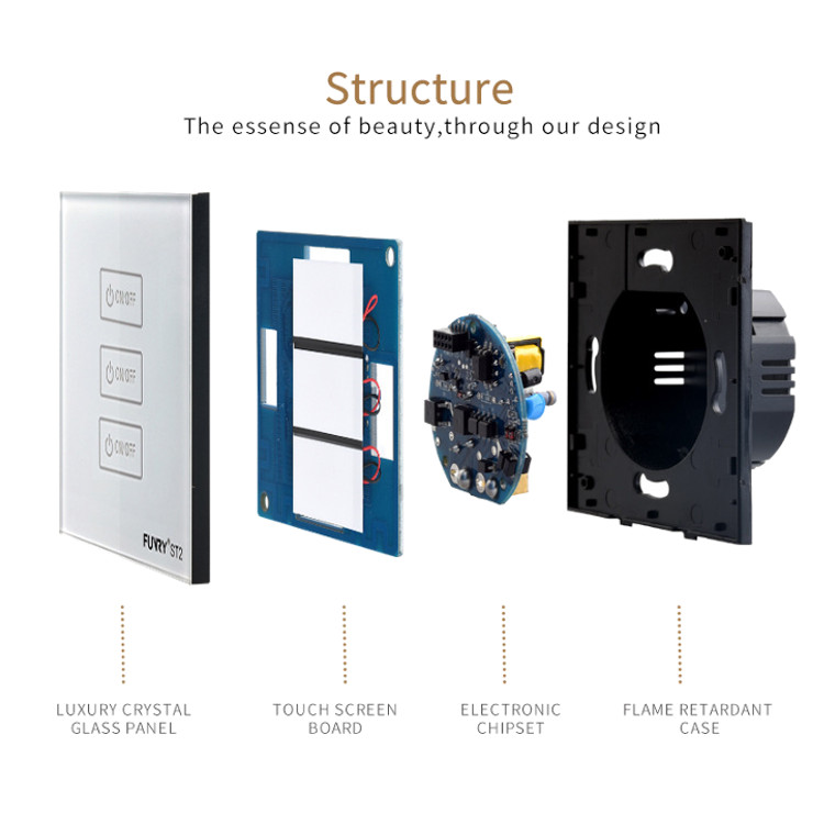 3-Gang-2-Way-Glas-Touchscreen-Lichtschalter-Intelligent-Remote-Control-Switch-1213112-5