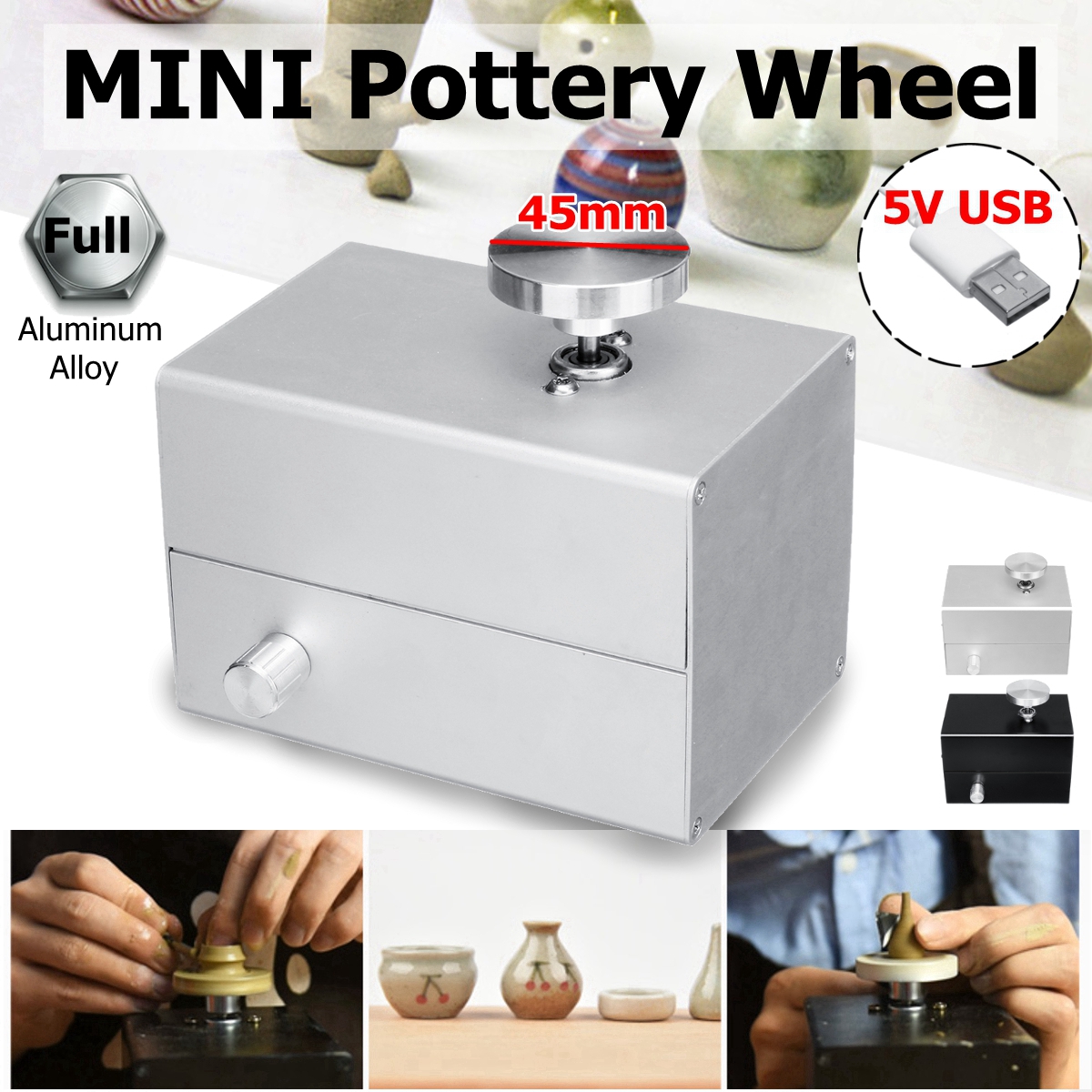 5V-USB-Aluminum-Alloy-Fingertip-Mini-Pottery-Wheel-Ceramic-Machine-45cm-Turntable-Knob-Stepless-Spee-1422496-1