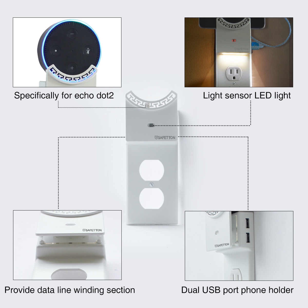 AC-110-250V-Multi-purpose-Wall-Socket-Switch-Bracket-Dual-USB-with-LED-Night-Light-1351638-3