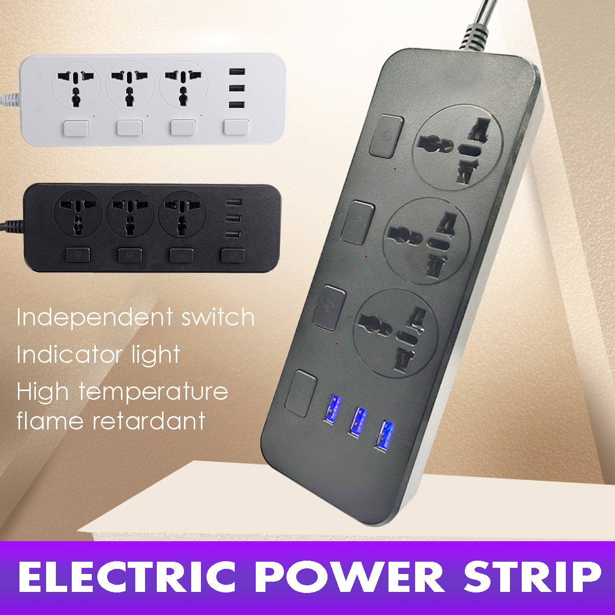 Electric-3-Socket-Outlet--3-USB-Extension-Power-Strip-5V-21A-USUK-Plug-Cord-1816409-1