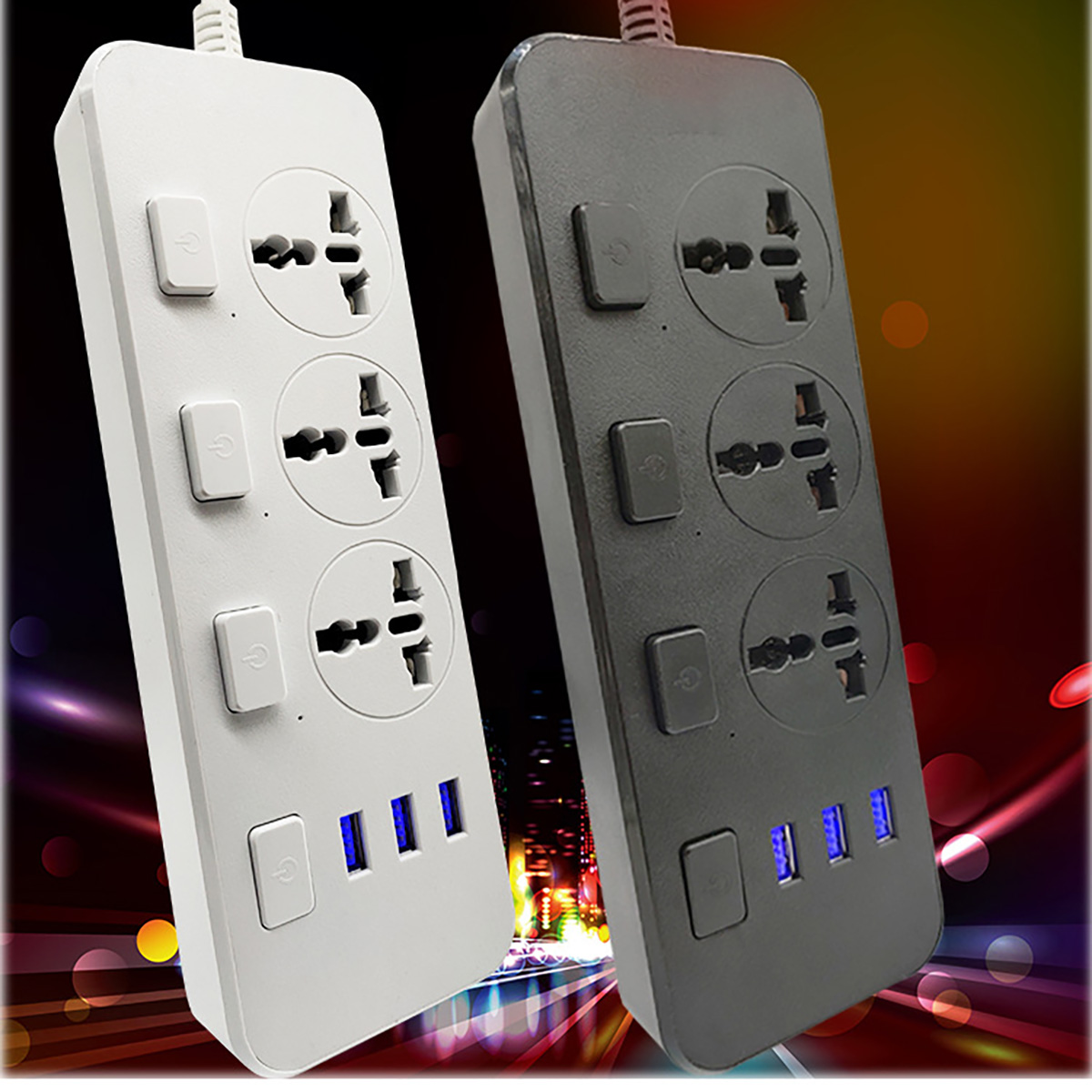 Electric-3-Socket-Outlet--3-USB-Extension-Power-Strip-5V-21A-USUK-Plug-Cord-1816409-10