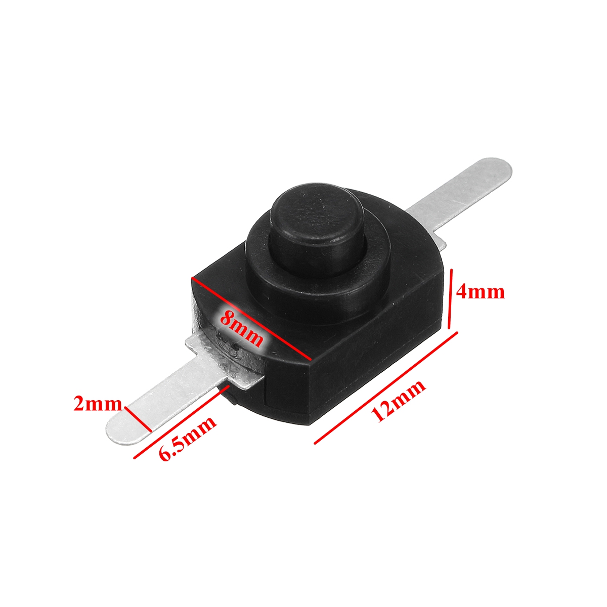 Excellwayreg-10Pcs-1A-30V-DC-250V-Black-Latching-On-Off-Mini-Push-Button-Switch-1184493-2