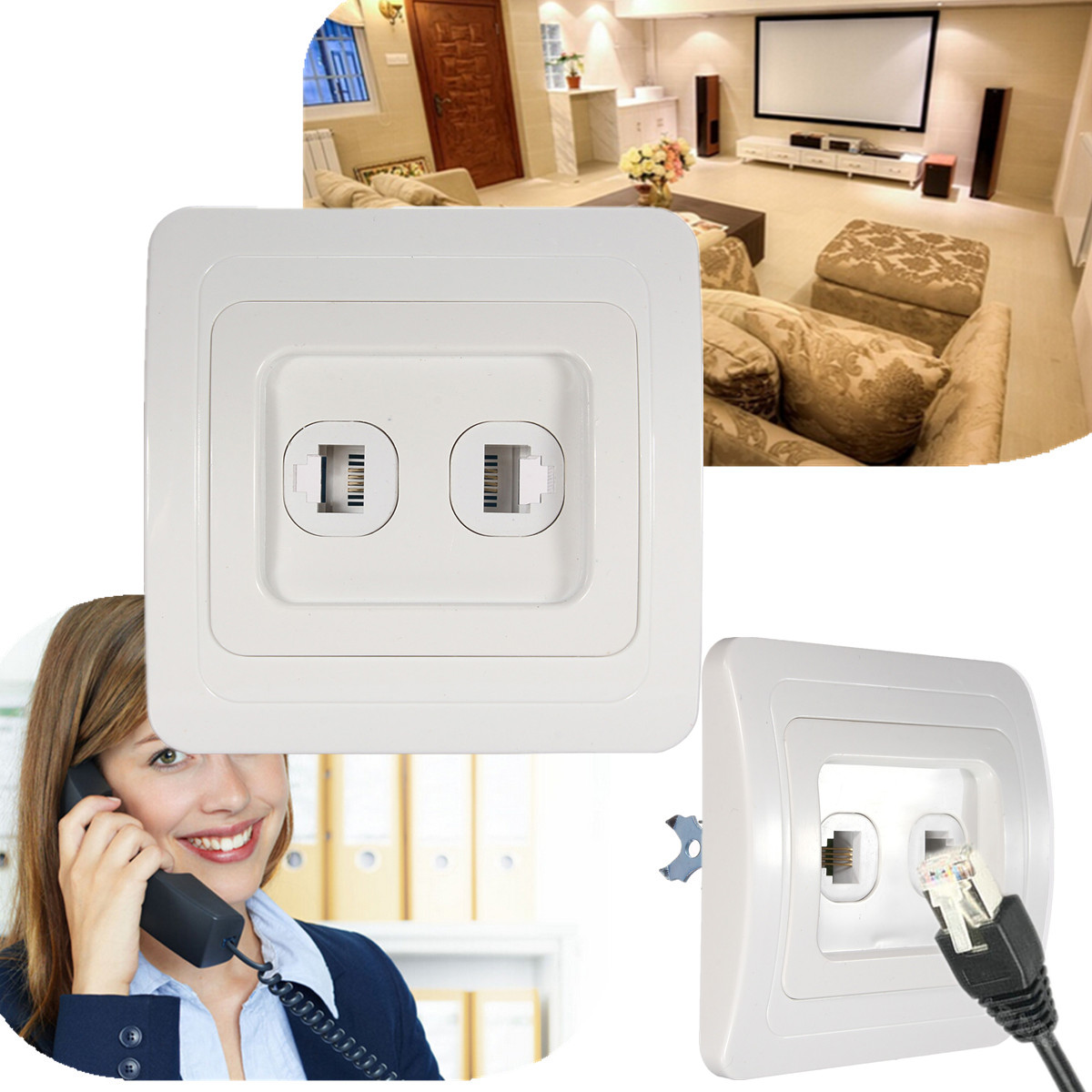 RJ11-Electric-Wall-Station-Socket-Telephone-Phone-Dual-Outlet-Panel-Face-Plate-Socket-Connector-1399685-2