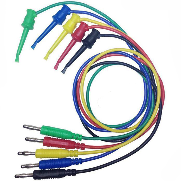 DANIU-2pcs--4mm-Banana-Plug-to-Copper-Dual-Test-Hook-Clip-Cable-Lead-Wire-100cm-1424804-1