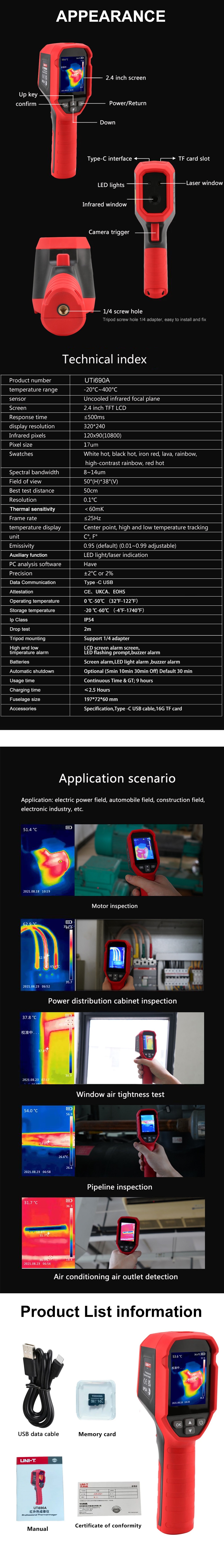 UNI-T-UTi690A-12090-Infrared-Thermal-Imager--20400-PC-Software-Analysis-Industrial-Thermal-Imaging-C-1902537-4