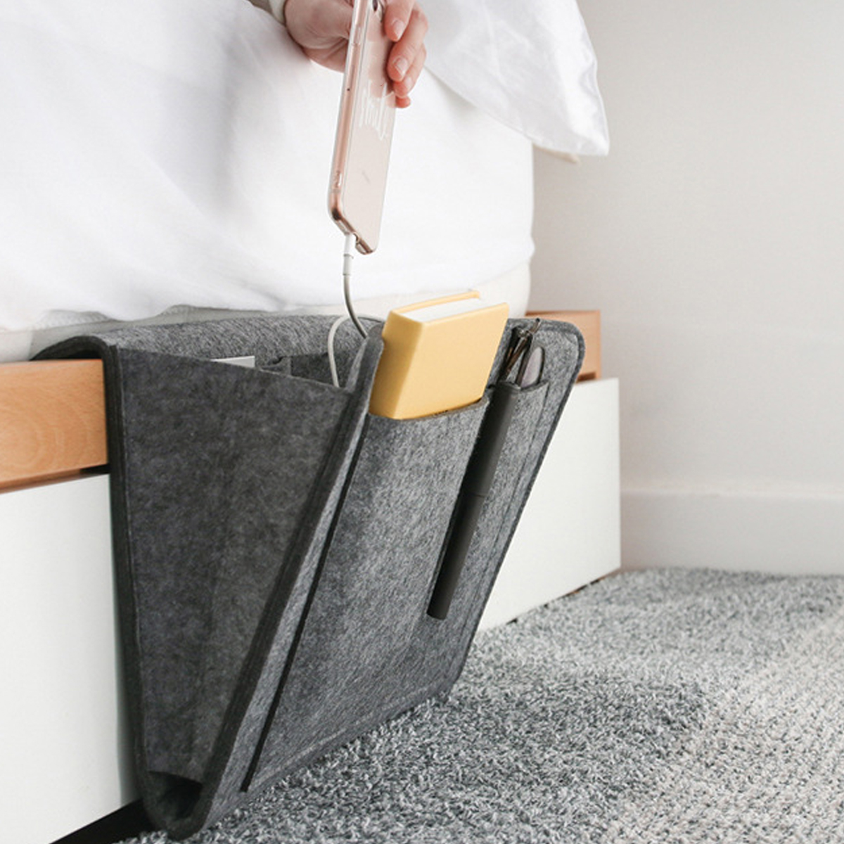 32x20x10cm-Felt-Bedside-Sofa-Storage-Bag-Remote-Book-Phone-Hanging-Parts-Storage-Box-1590370-6