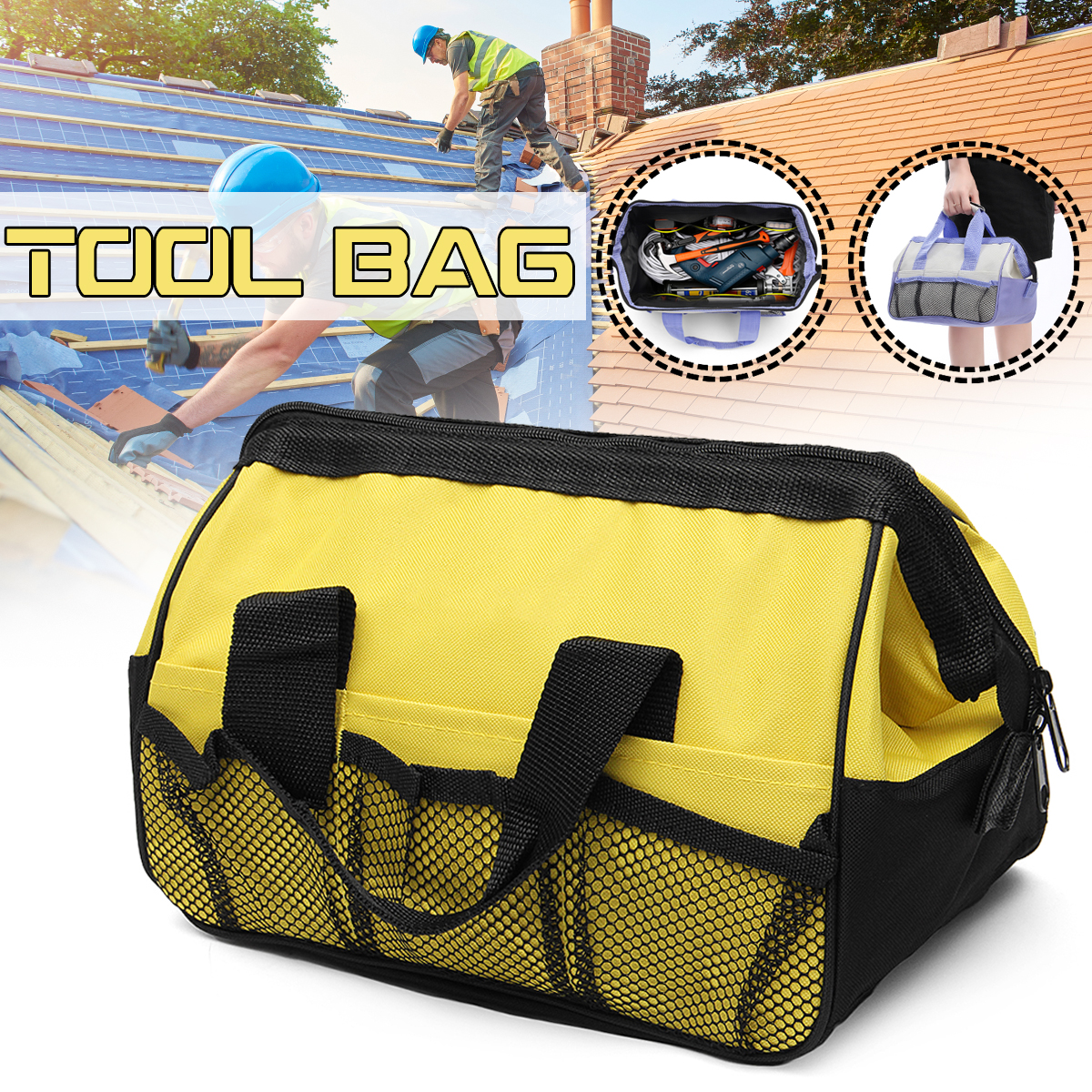 Multifunction-Repair-Tool-Bag-Canvas-Fabric-Electrician-Pocket-Storage-Case-Bag-1347101-1