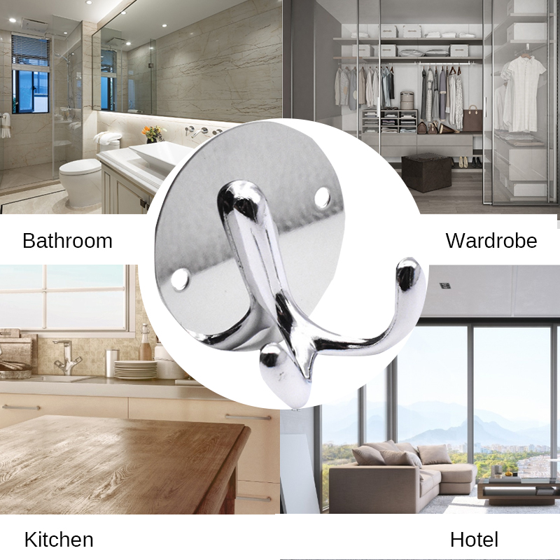 Stianless-Steel-Cloth-Coat-Key-Double-Hook-Wall-Hanger-Towel-Rack-Hoder-Mount-1574753-2